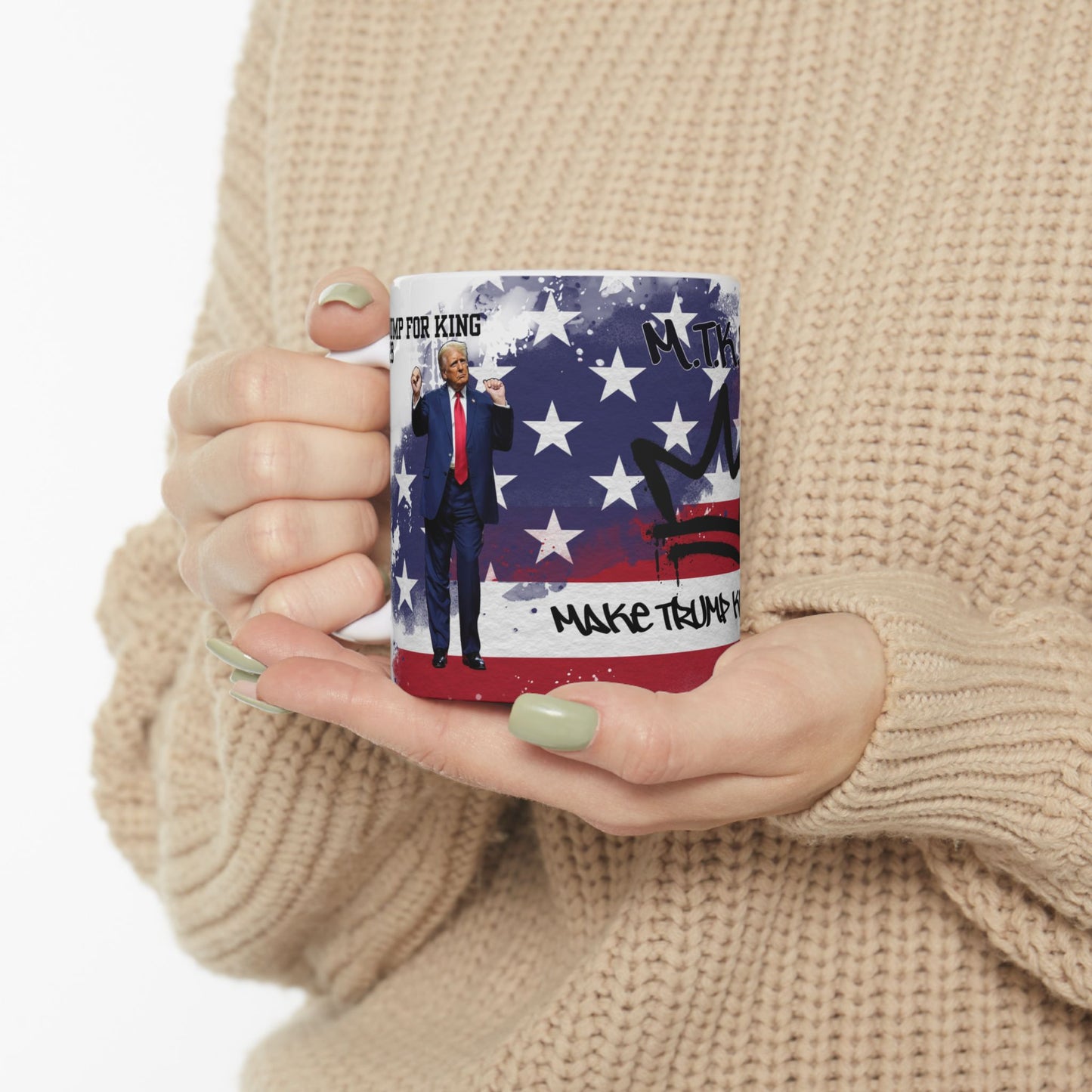 Trump King Next Ceramic Mug - Patriotic Gift for Supporters, Election 2024, USA Coffee Cup, Funny Political Mug, Unique Kitchen Decor