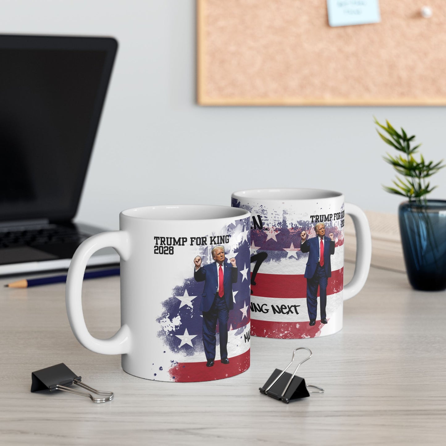 Trump King Next Ceramic Mug - Patriotic Gift for Supporters, Election 2024, USA Coffee Cup, Funny Political Mug, Unique Kitchen Decor